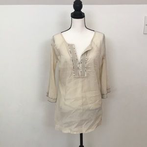 Athleta coverup cream, beaded size XS